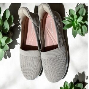 Denise Austin Beige Easy Spirit Slip On Walking Shoes Comfort Casual Sneakers 8W